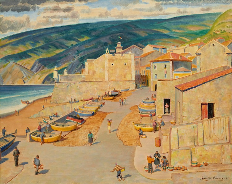 Artwork by Thomas Harold Beament,  Sesimbra, Portugal