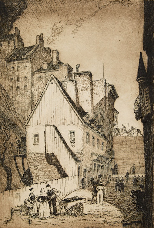 Artwork by Stanley Francis Turner,  Lower Town, Quebec