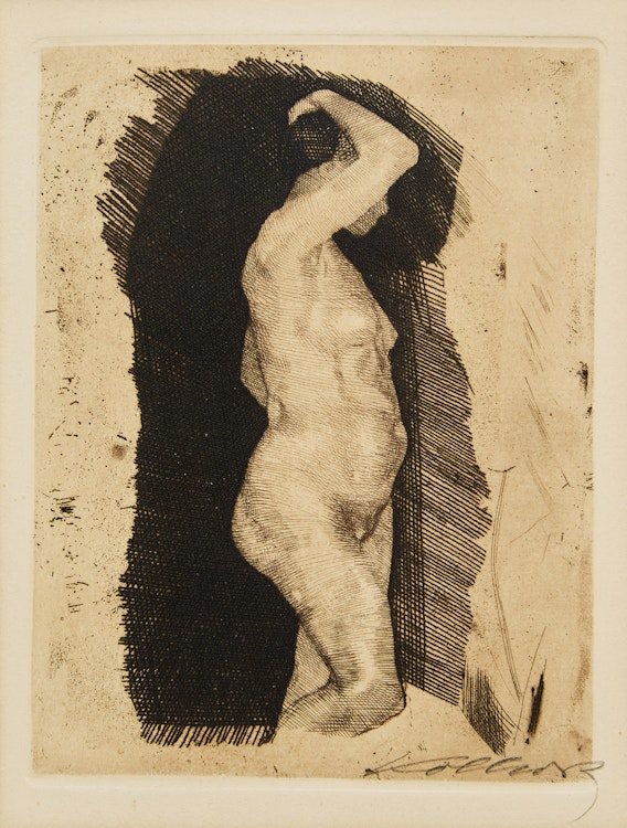Artwork by Käthe Kollwitz, Stehender weiblicher Akt (Standing Nude Figure)