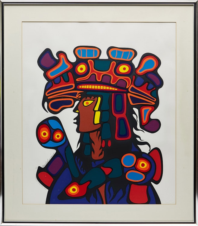 Artwork by Norval Morrisseau, Ojibway Medicine Man