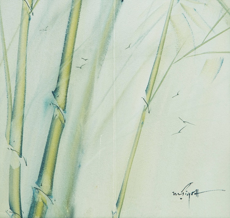 Artwork by Marjorie Pigott, Bamboo Shoots
