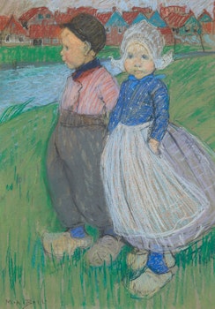 Artwork by Mary Alexandra Bell Eastlake, Children in Brittany