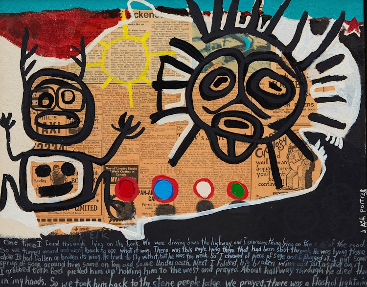 Artwork by Jane Ash Poitras, Resurrection Eagle Spirit