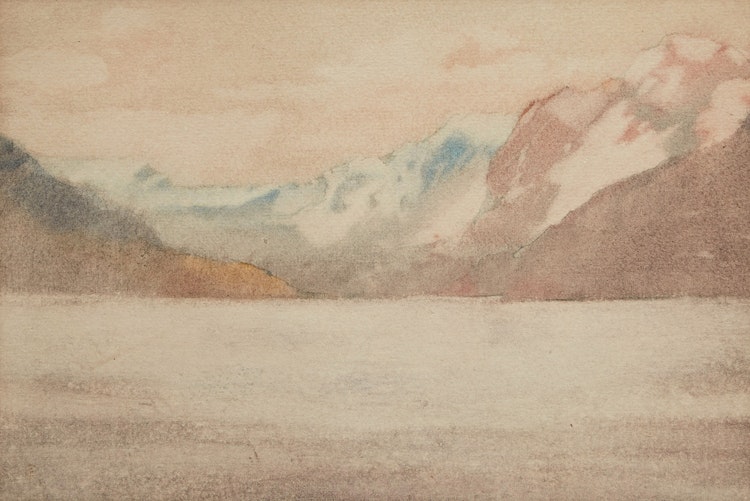 Artwork by Charles John Collings, Mountain Lake