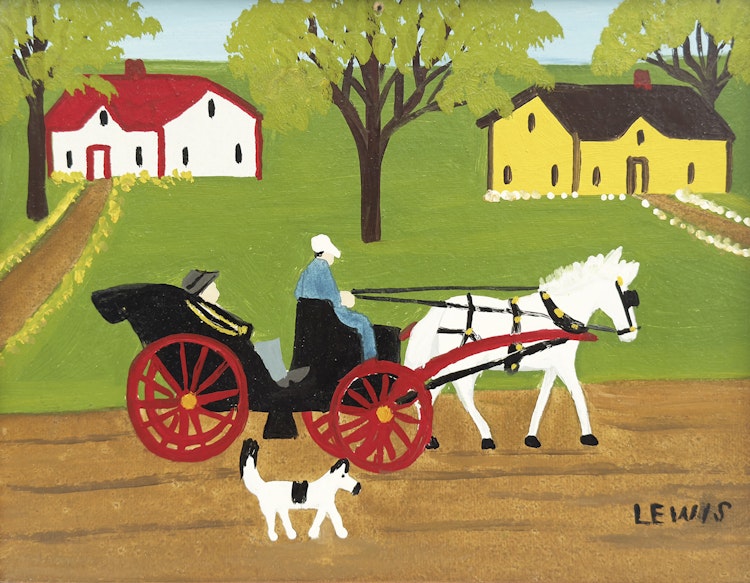 Artwork by Maud Lewis,  The Carriage Ride