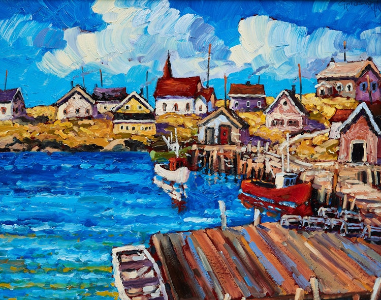 Artwork by Rod Charlesworth,  Atlantic Blue (Peggy’s Cove, N.S.)