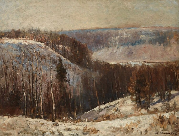 Artwork by William Edwin Atkinson,  Winter Landscape