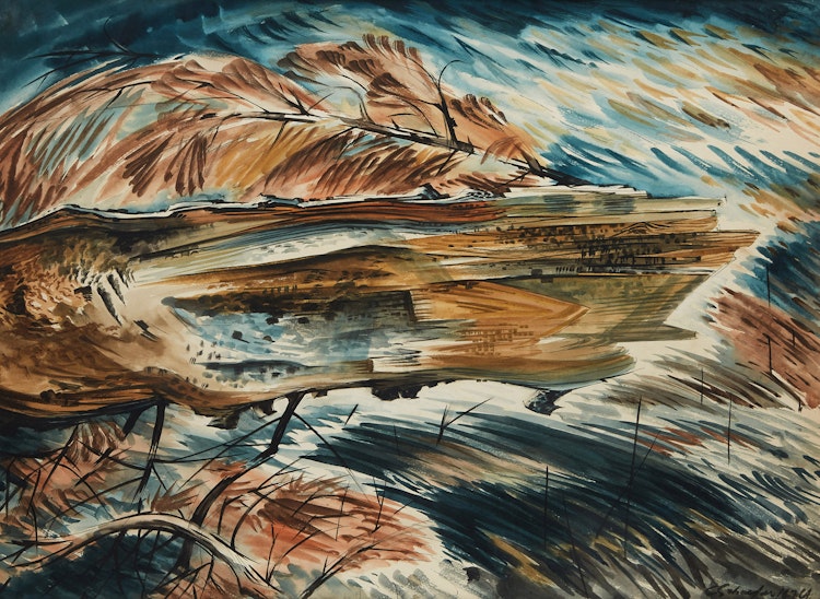 Artwork by Carl Fellman Schaefer, Wind in the Woods
