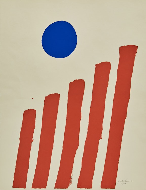 Artwork by Jack Hamilton Bush, Red Stripes - New York