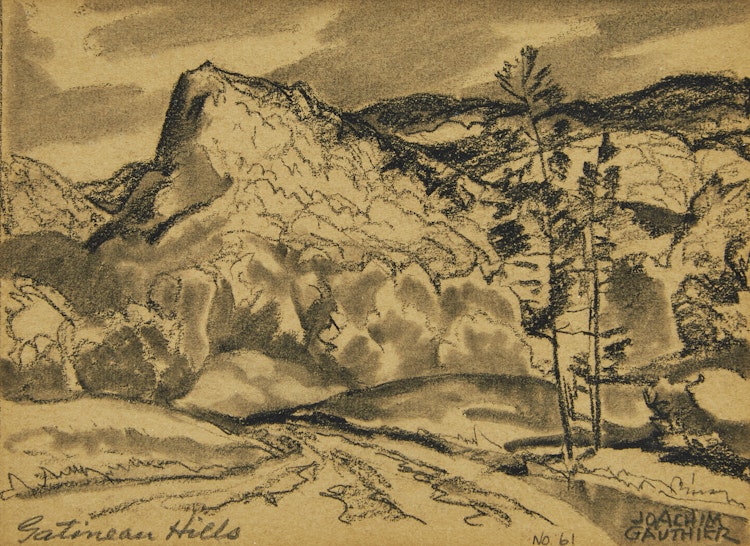 Artwork by Joachim George Gauthier,  Gatineau Hills; Smoke Creek, Algonquin Park 