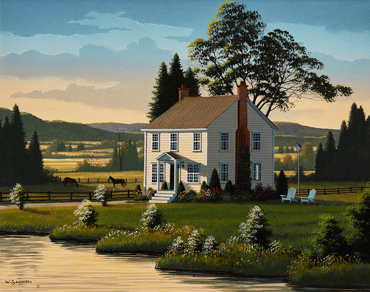 Artwork by William J. Saunders,  Summer Evening