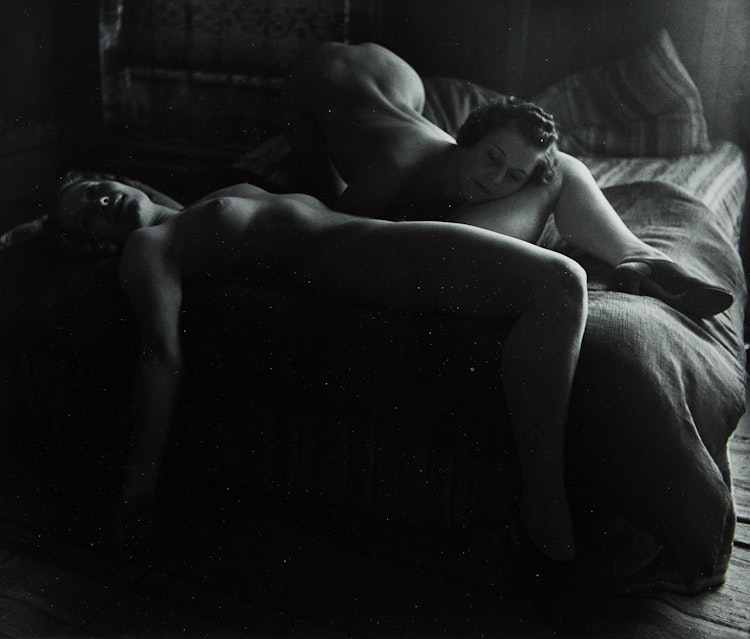 Artwork by John Gutmann, Two Nudes Attracted