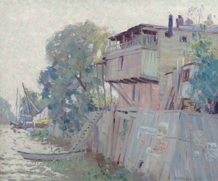 Artwork by William Henry Clapp, Old Houses, Berthier
