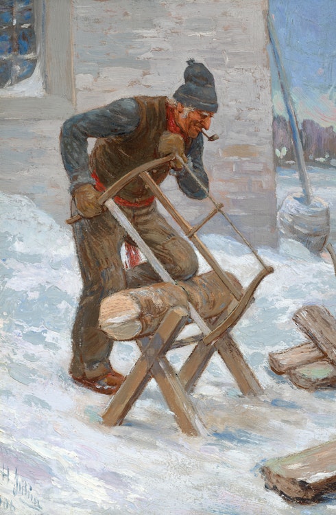 Artwork by Octave Henri Julien, The Woodcutter