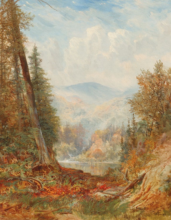 Artwork by Aaron Allan Edson, Through the Clearing, circa 1870