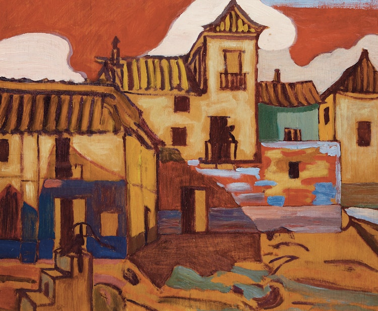 Artwork by Frederick Grant Banting, Untitled (Houses in a Village)