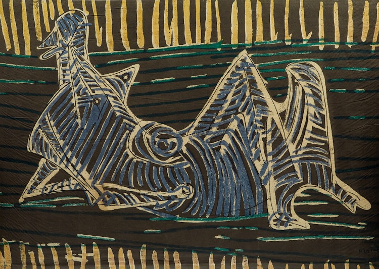 Artwork by Henry Moore,  Reclining Figure. 1949 (TEX 21.1:S2)