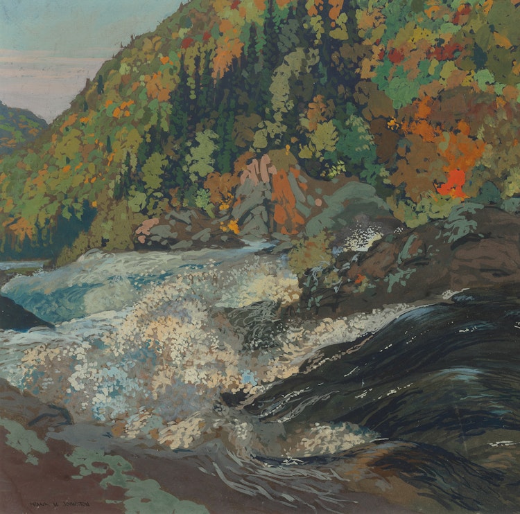 Artwork by Frank Hans Johnston, Montreal River, Algoma, 1919