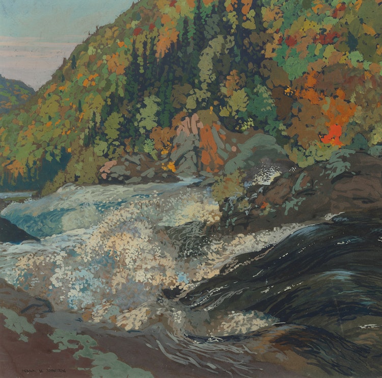 Artwork by Frank Hans Johnston,  Montreal River, Algoma, 1919