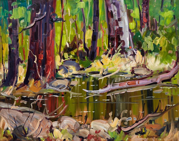 Artwork by Bruno Côté, Green Reflection