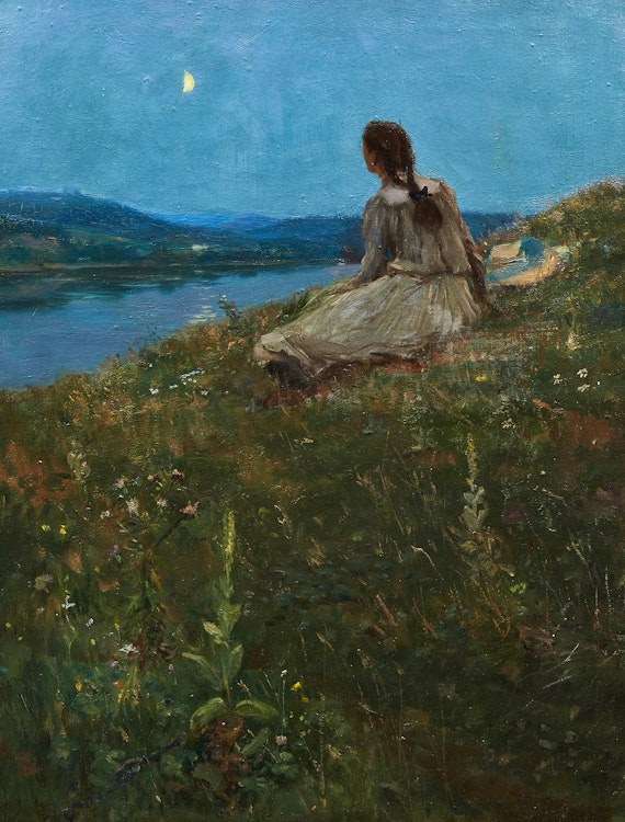 Artwork by Frederick Simpson Coburn, Nocturne with Woman