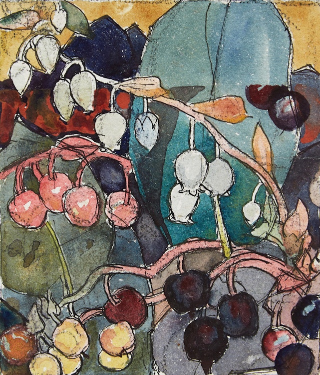 Artwork by Frederick Horsman Varley, Salal Bush, B.C.