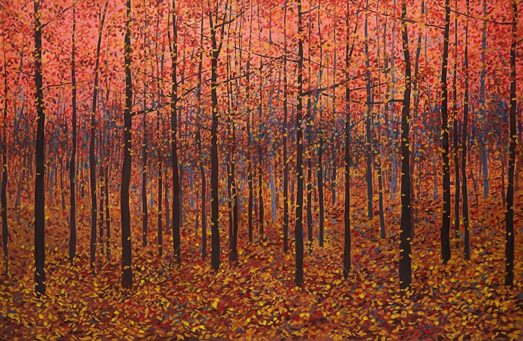 Artwork by Philip Sybal,  The Forest at Dusk 