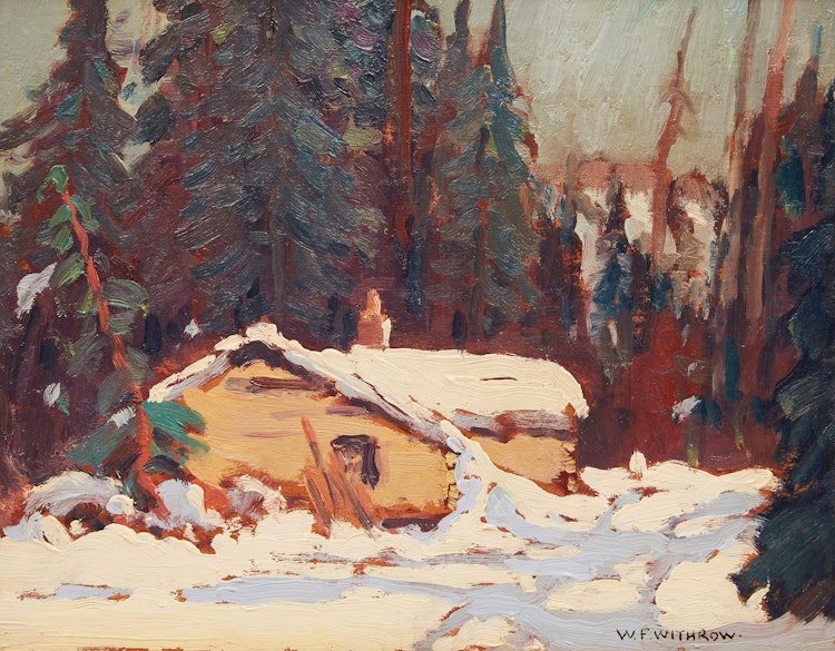 Artwork by Wilfred Forbes Withrow, Ski Cabin, Muskoka