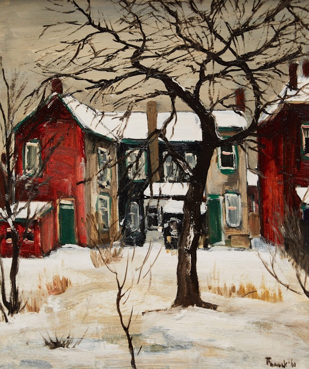 Artwork by Albert Jacques Franck,  Untitled (Red Houses in Winter)