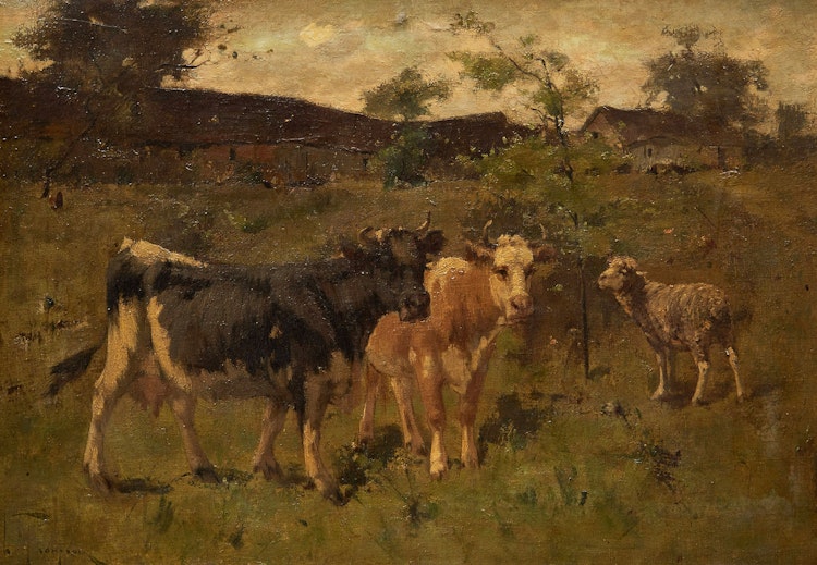 Artwork by 19th/20th Century British School, Farmyard