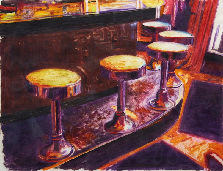 Artwork by Brian Mark Kipping,  Diner