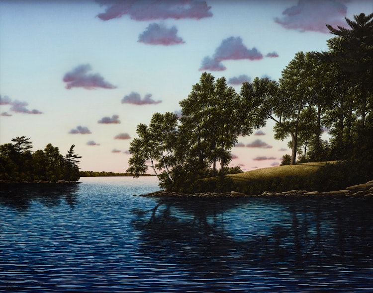 Artwork by Michael French,  Islands Sunset on the Rideau