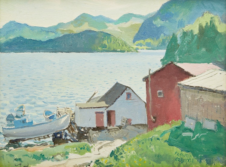 Artwork by George Franklin Arbuckle,  Toope’s Fish House, Trinity, Newfoundland