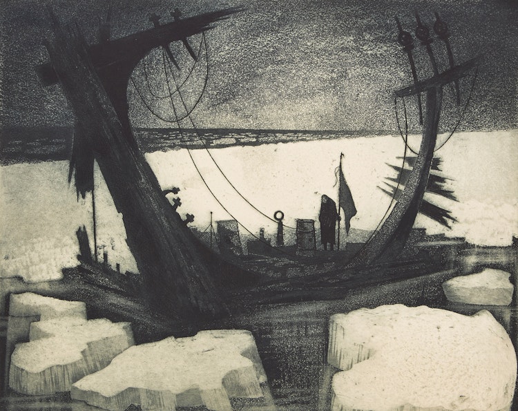 Artwork by David Lloyd Blackwood, The Survivor