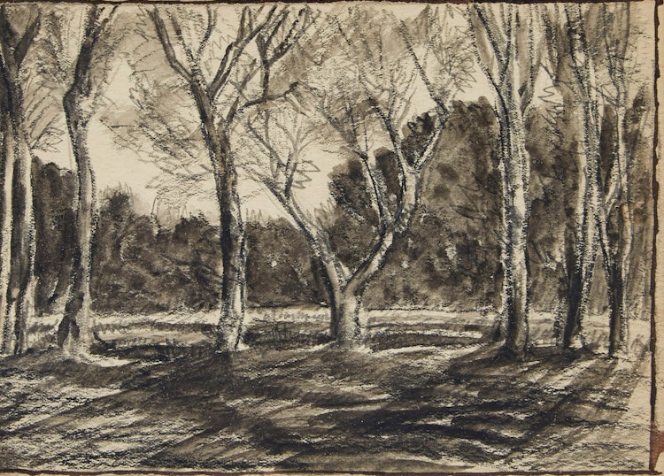 Artwork by Homer Ransford Watson, Landscape with Trees; Study of Two Trees