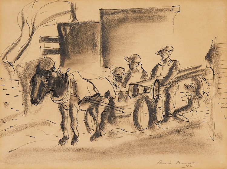 Artwork by Henri Leopold Masson,  Untitled (Horse and Buggy )