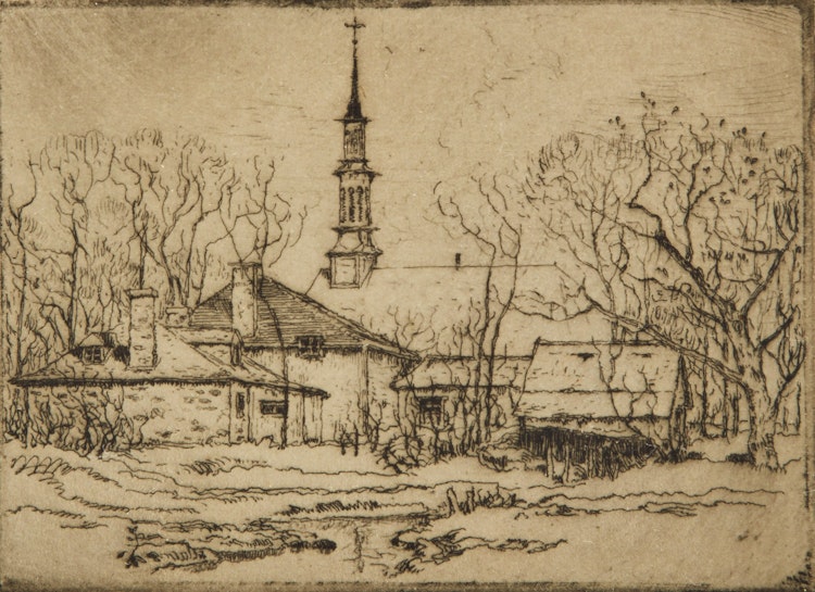 Artwork by Robert Wakeham Pilot, Church at Chambly