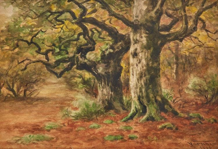 Artwork by Frederick Arthur Verner,  Burnham Beeches 