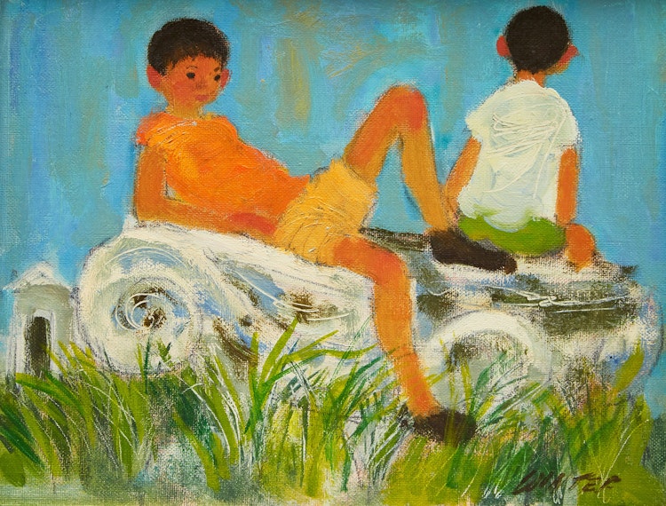 Artwork by William Arthur Winter, Italian Boys
