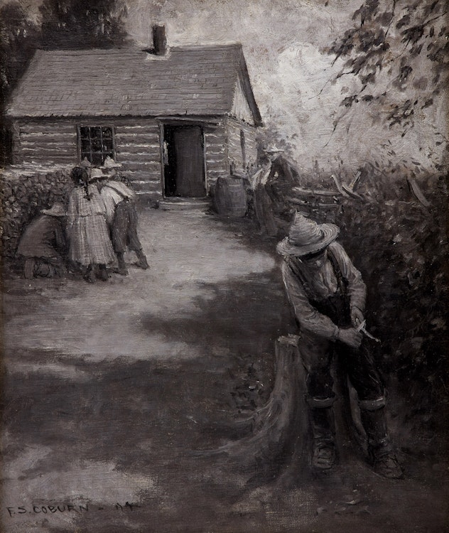 Artwork by Frederick Simpson Coburn, Young Boy Whittling