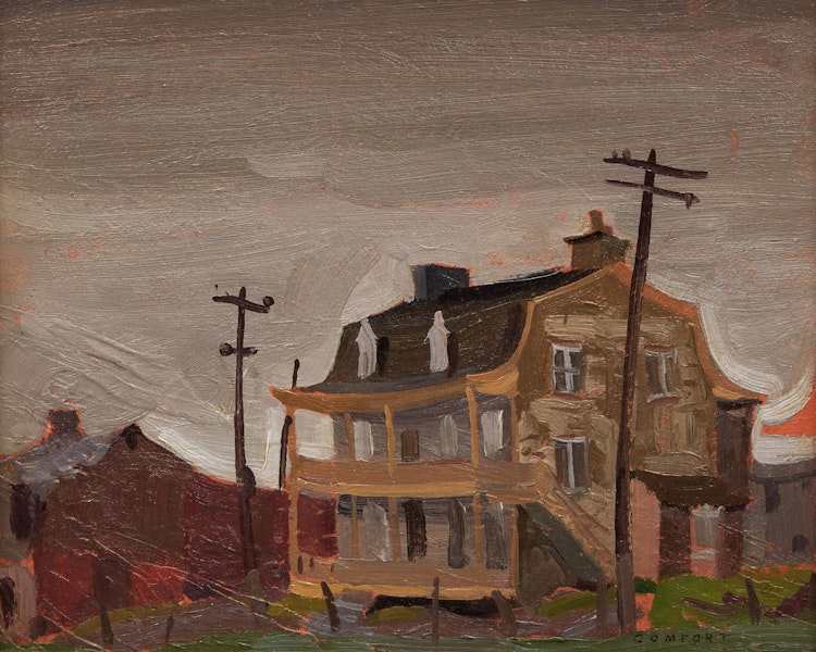 Artwork by Charles Fraser Comfort, House at Gifford, P.Q.