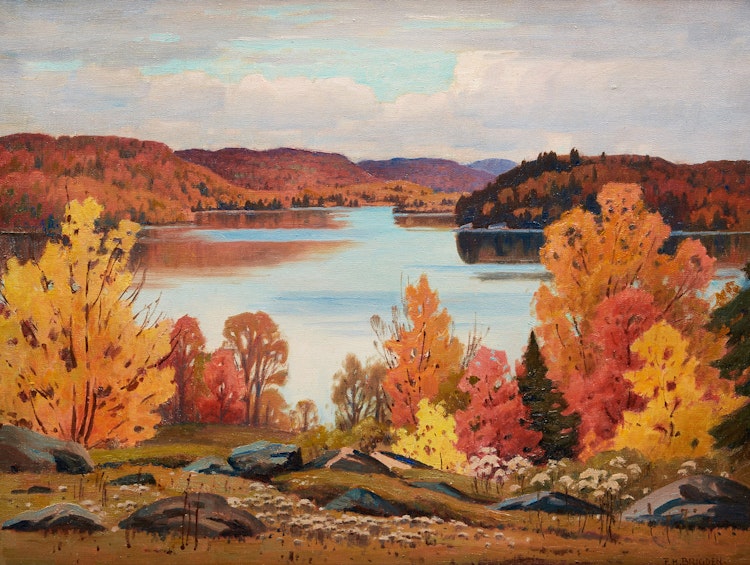 Artwork by Frederick Henry Brigden, Autumn Landscape