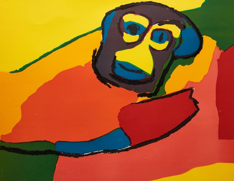Artwork by Karel Appel, Black Face