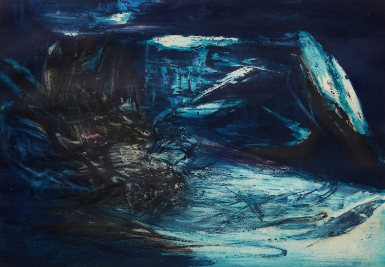 Artwork by Zao Wou-Ki, Composition in Blue
