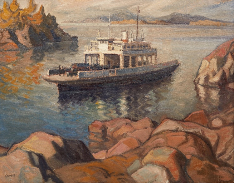 Artwork by Henry George Glyde, Pender Queen, Gulf Island’s Ferry, B.C.