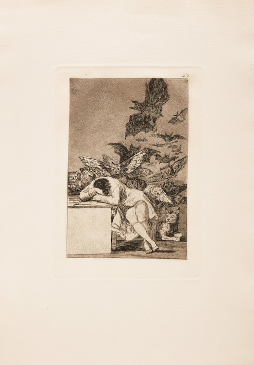 Artwork by Francisco José de Goya y Lucientes, The Sleep of Reason Produces Monsters