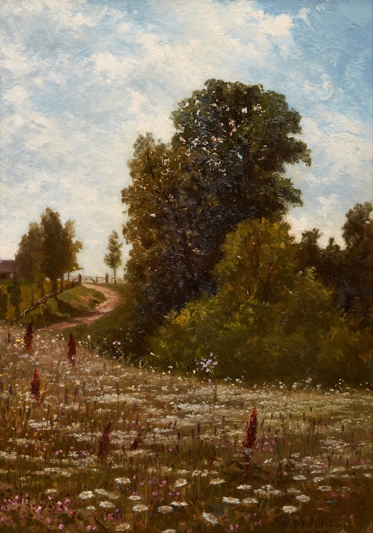 Artwork by William Raphael,  Road to the Farm