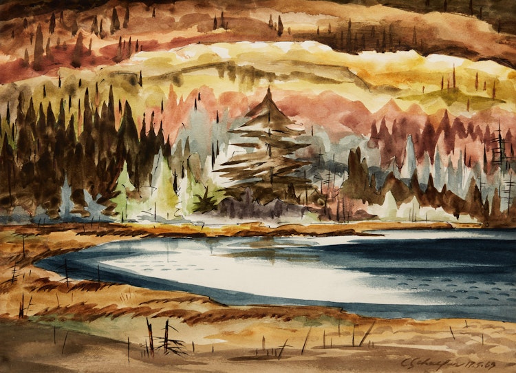 Artwork by Carl Fellman Schaefer, Rolling Hills