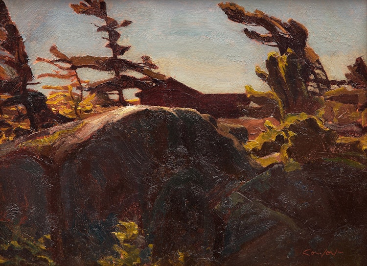 Artwork by Charles Fraser Comfort,  Summer Cabin, Georgian Bay