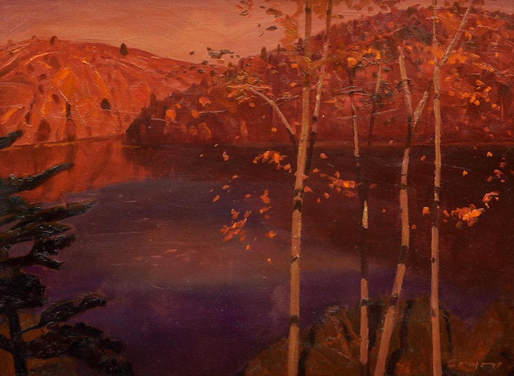Artwork by Charles Fraser Comfort, Anderson Lake, October